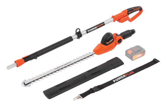 Powerplus Battery Operated Telescopic Pole Hedge Trimmer 60cm 40V