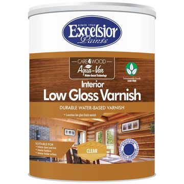 EXCELSIOR AQUA-VAR INTERIOR LOW GLOSS VARNISH CLEAR 5L