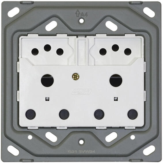 SOCKET1X3PIN&2XV-SLIMVETI34X4NOCOVER