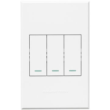 COVER PLATE 3L SWITCH VETI3 2X4 WT/WT