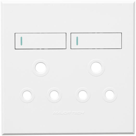 COVER PLATE 2XSOCKET VETI3 4X4 WT/WT