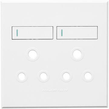 COVER PLATE 2XSOCKET VETI3 4X4 WT/WT