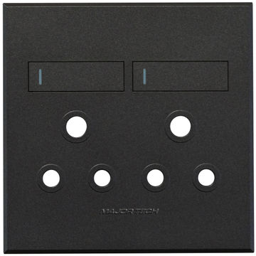 COVER PLATE 2XSOCKET VETI3 4X4 GR/GR