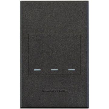 COVER PLATE 3L SWITCH VETI3 2X4 GR/GR