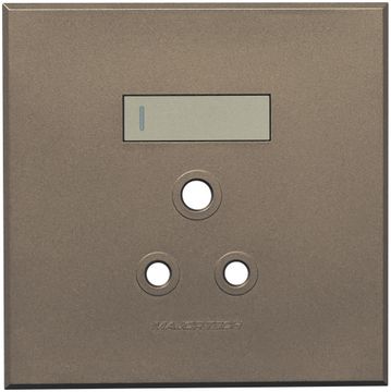 COVER PLATE 1XSOCKET VETI3 4X4 TI/BR