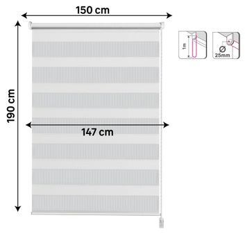 Roller blind night&day rumba granit 150/147x190cm inspire