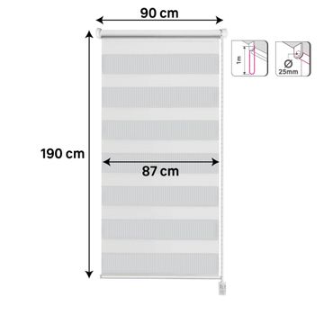 Roller blind night&day rumba granit 90/87x190cm inspire