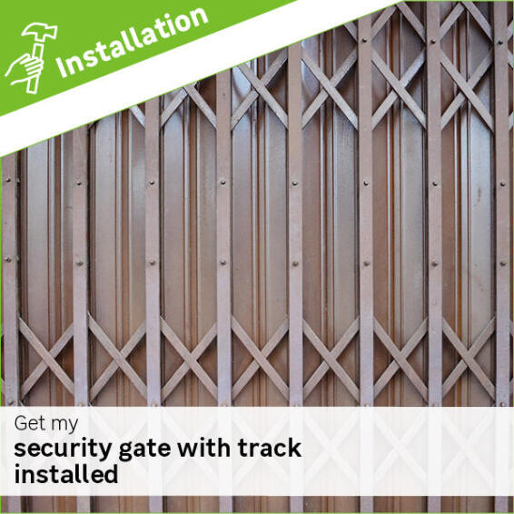 Security gate with track installation fee