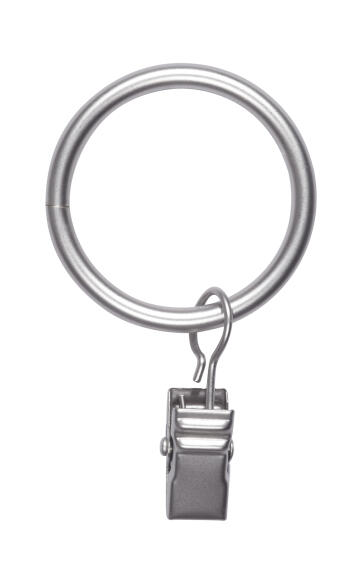 Inspire curtain rod rings with clips  nickel matt x10
