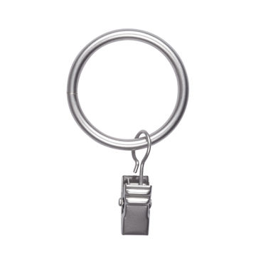 Inspire curtain rod rings with clips  nickel matt x10
