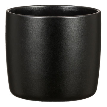 Scheurich ceramic plant pot solid black 15cm