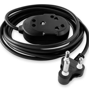 Extension Cord  10A 1mm BLACK  Double Janus 5M