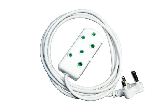 Extension Cord 10A 1mm White Side by Side 3M 