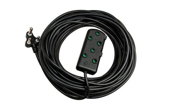Extension Cord 16A 1.5mm Black Side by Side20M