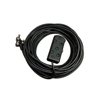 Extension Cord 16A 1.5mm Black Side by Side20M