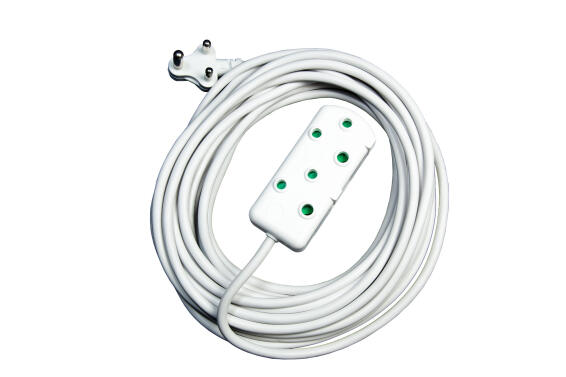 Extension Cord 16A 1.5mm White Side by Side10M