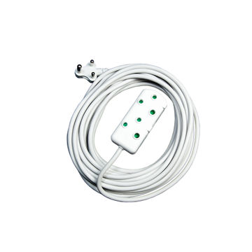 Extension Cord 16A 1.5mm White Side by Side10M