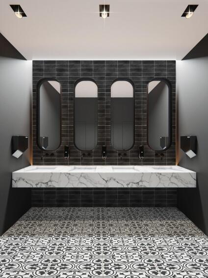Floor tile  porcelain dover black 450x450mm