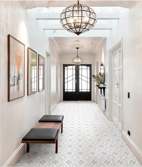 Floor Tile Ceramic Adele Cloud Grey