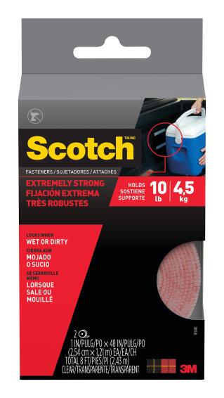 Dual lock high tech fasteners extreme clear 25mmx1.2m 2 rolls scotch