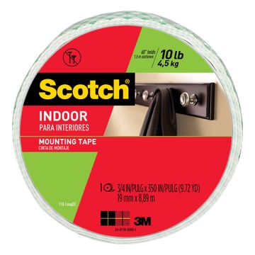 Mounting tape interior clear 19mmx8.89m roll scotch