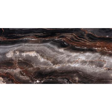 Floor Tile Porcelain Onyx Brown Gloss L120cm x W60cm