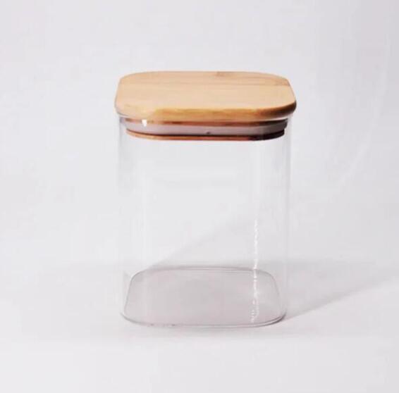 Fine Living Food Storage Pristine Bamboo Lid Glass Jar Xs W8Xh10Cm