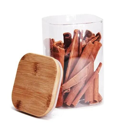 Fine Living Food Storage Pristine Bamboo Lid Glass Jar L W8Xh20Cm