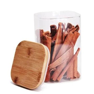 Fine Living Food Storage Pristine Bamboo Lid Glass Jar L W8Xh20Cm