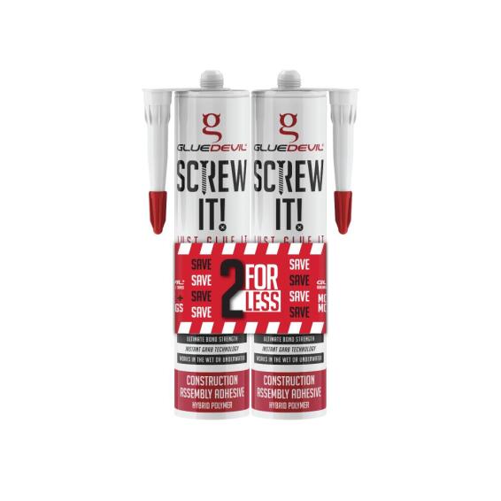 GD SCREW IT JUST GLUE IT WHITE 290ML X2