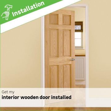 Standard interior wooden door installation fee