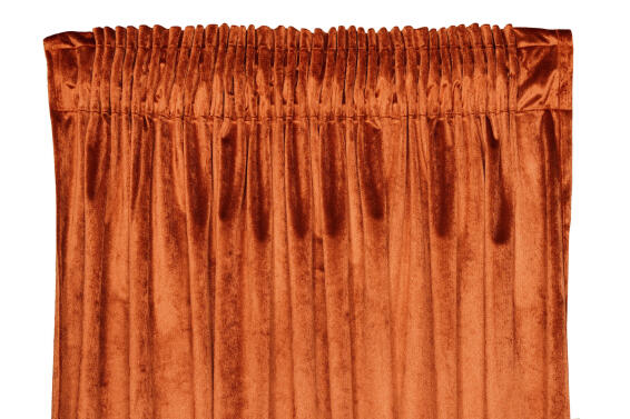 Taped curtain rust owe 140x218cm