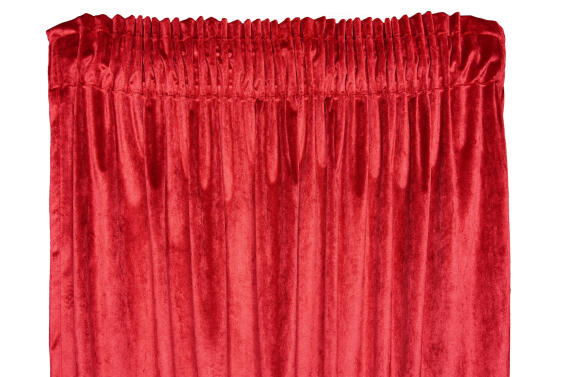 CURTAIN RED OWE 140 X 218 TAPED