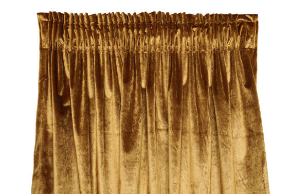 Taped curtain mustard owe 140x218cm