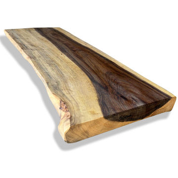 LIVE EDGE TAMBOTI SHELF L500XW100-150MM
