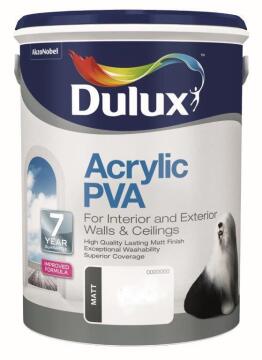 Interior & exterior paint DULUX Acrylic PVA Natural Calico matt 5L,