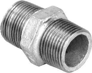 Nipple hex galvanised 3/4