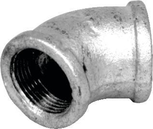 Elbow galvanised 45 degree 1/2 