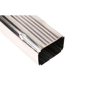 Galvanized Steel Square Downpipe 75mm x 100mm x 1.8m PREMIER
