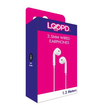 Loopd Lite Wired Headphones White 3.5M