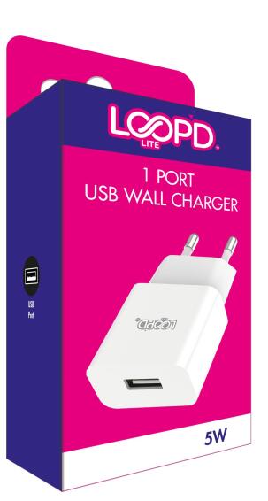 Loopd Lite USB Wall Charger White