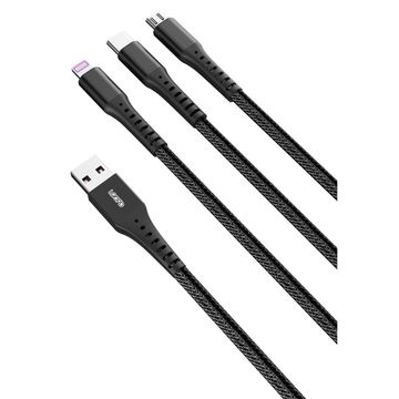 Loopd 3 in 1 Multi Cable Black 1.2M