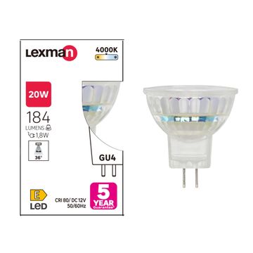 Lexman led light bulb gu4 1.8w  cool white