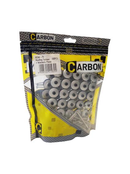 Roofing Screws & Washers 75mm 100PC 