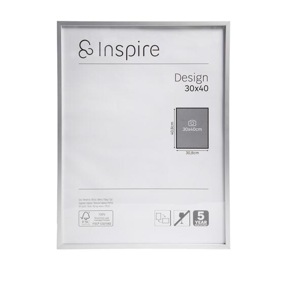 Inspire frame design silver 30x40cm