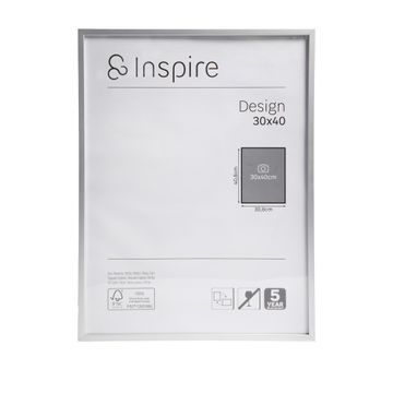 Inspire frame design silver 30x40cm