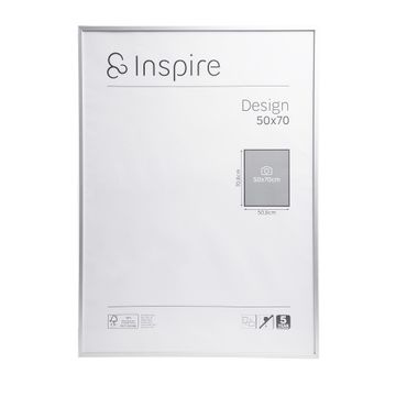 Inspire frame design silver 50x70cm