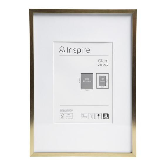 Inspire  glam frame brass 21x29.7cm 