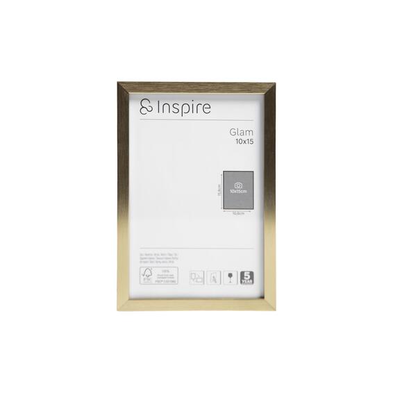Inspire glam frame brass 10x15cm