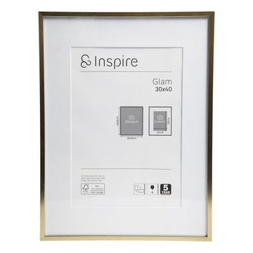 Inspire glam frame brass 30x40cm